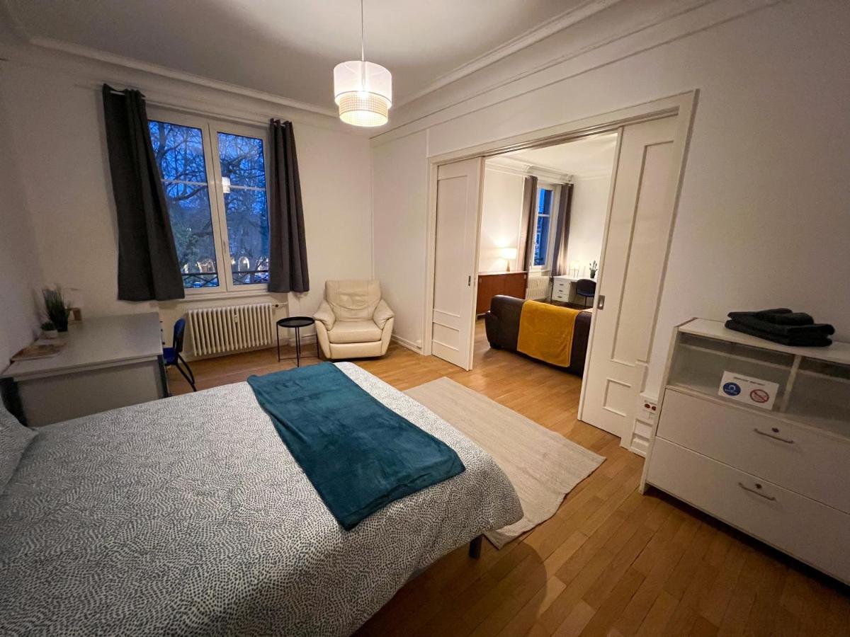 Chambres Privees -Private Room- Dans Un Spacieux Appartement - 100M2 Centre Proche Gare Mulhouse Exterior foto